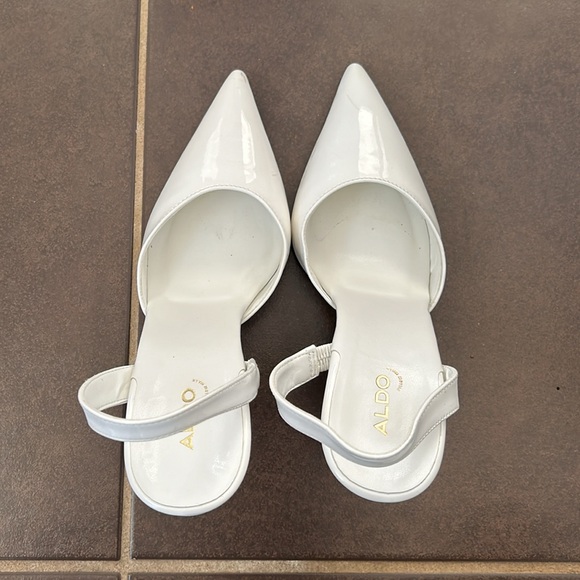 Aldo white heels with sling back - Picture 3 of 4